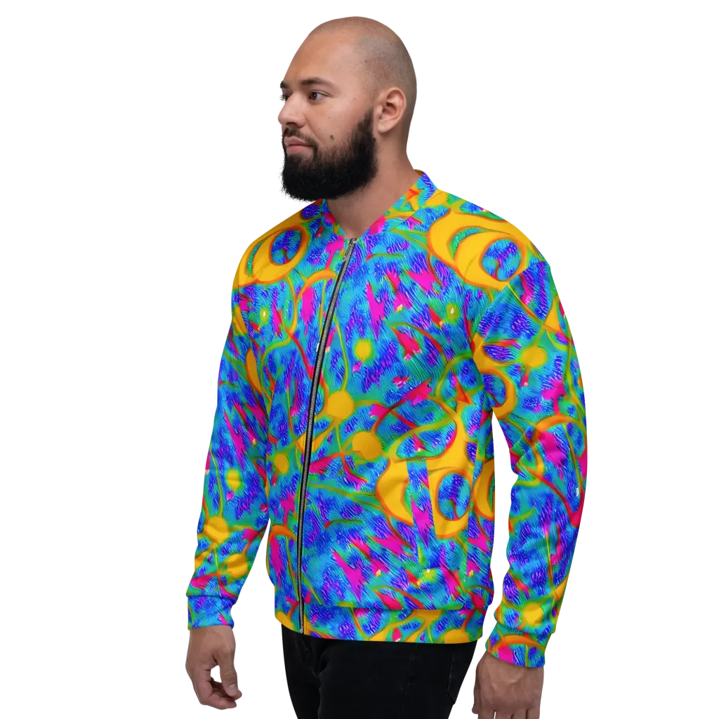 Vivid Mirage on Bomber Jacket — Left