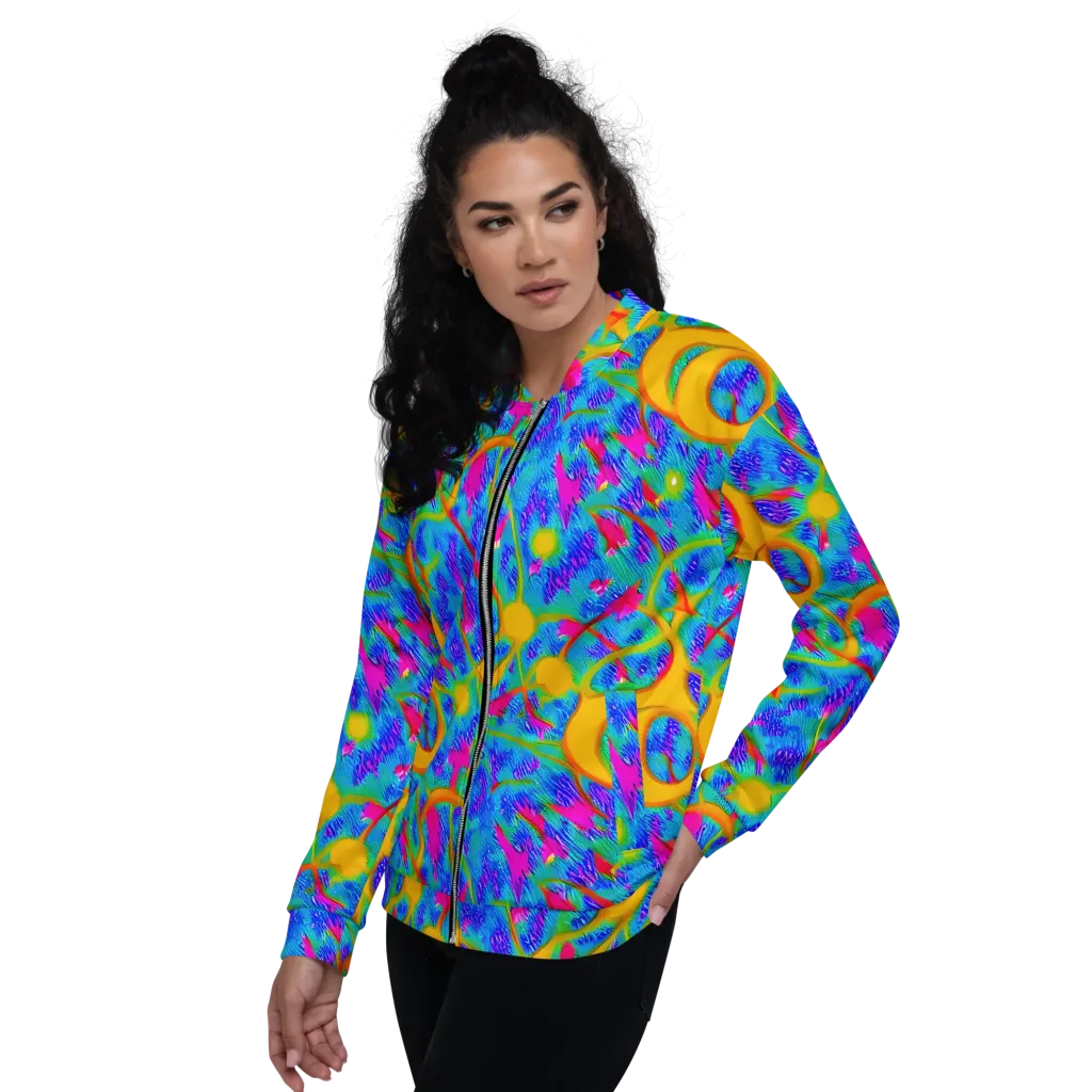 Vivid Mirage on Bomber Jacket — Left