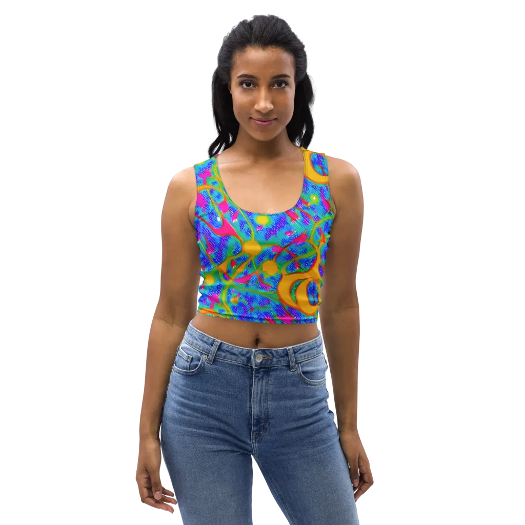 Vivid Mirage on Crop Top — Front