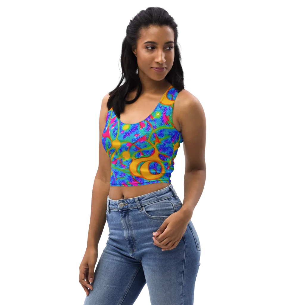 Vivid Mirage on Crop Top — Left Front
