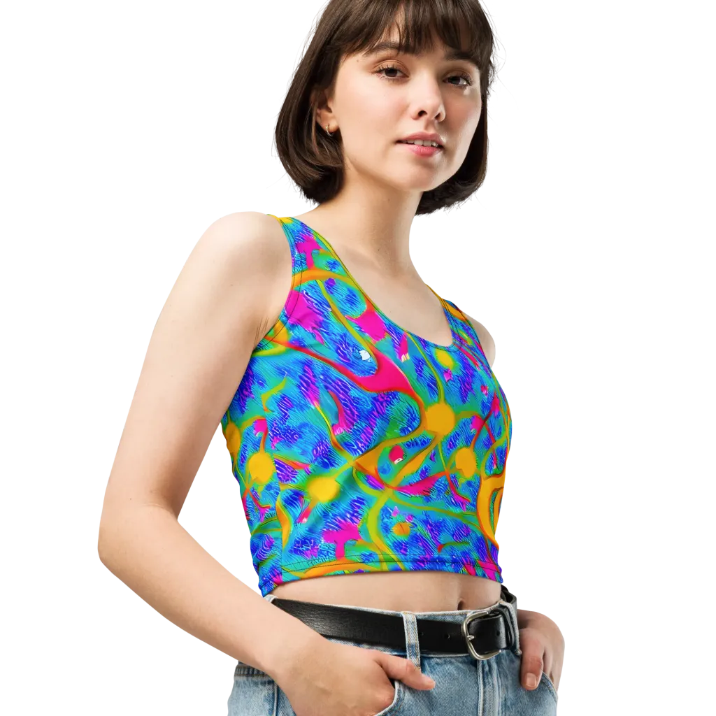 Vivid Mirage on Crop Top — Right Front