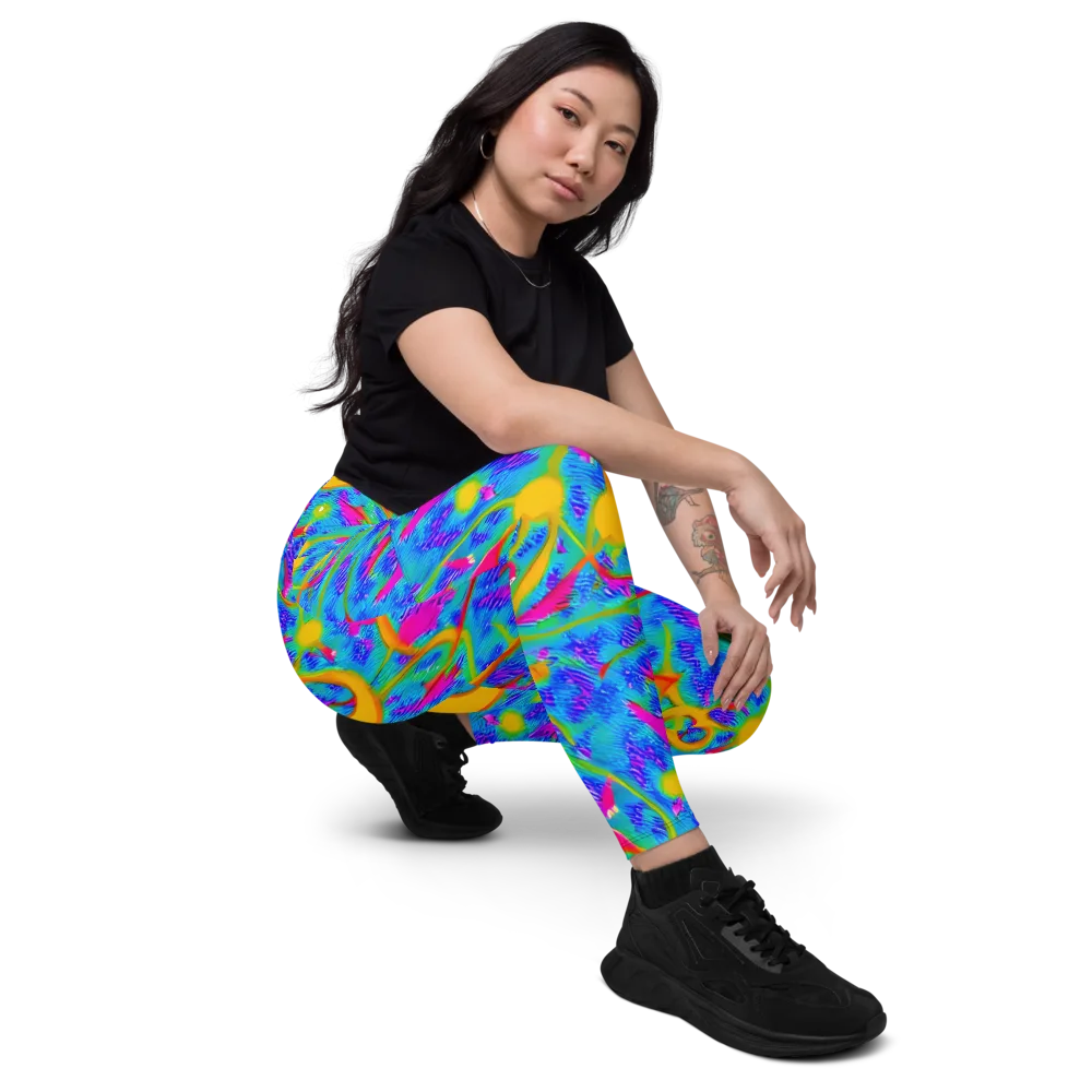 Vivid Mirage on Leggings with Pockets — Right Front