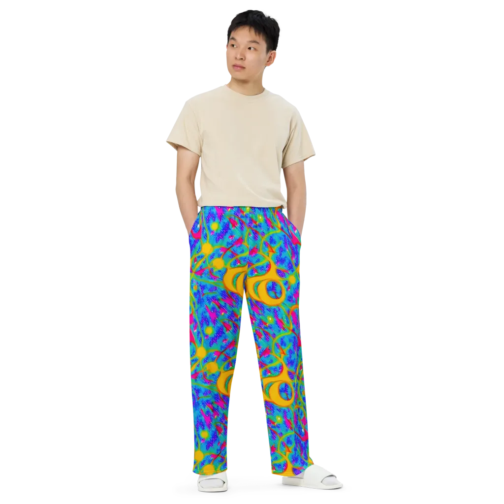 Vivid Mirage on Wide-Leg Pants — Front
