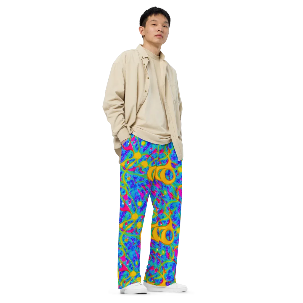 Vivid Mirage on Wide-Leg Pants — Right Front