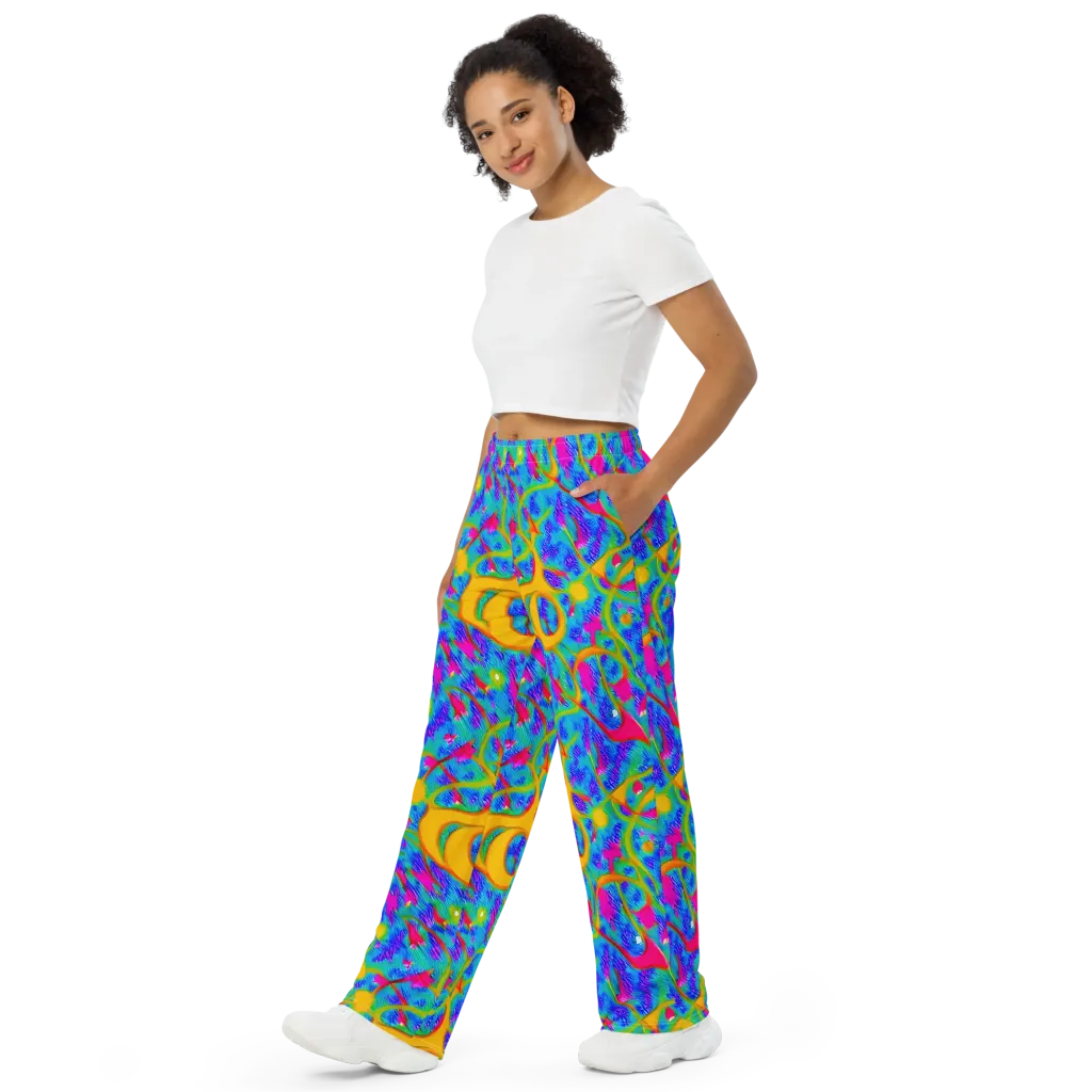 Vivid Mirage on Wide-Leg Pants — Left Front