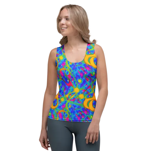 Vivid Mirage on a Women's Tank Top