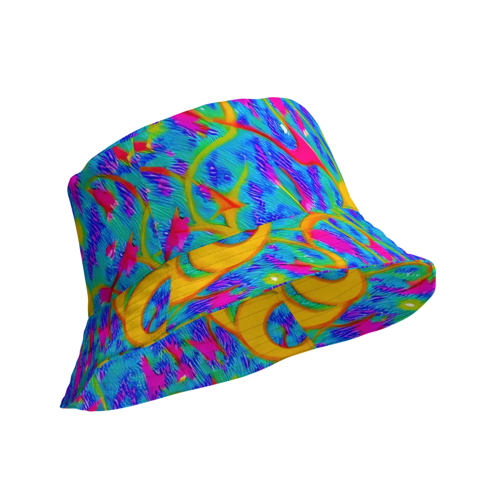 Vivid Mirage on Reversible Bucket Hat — Product details Outside