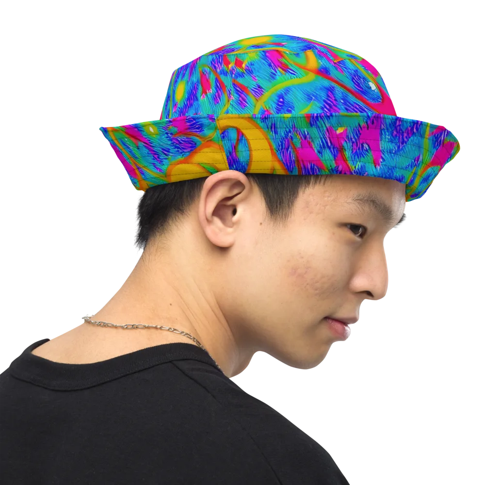 Vivid Mirage on Reversible Bucket Hat — Right Outside