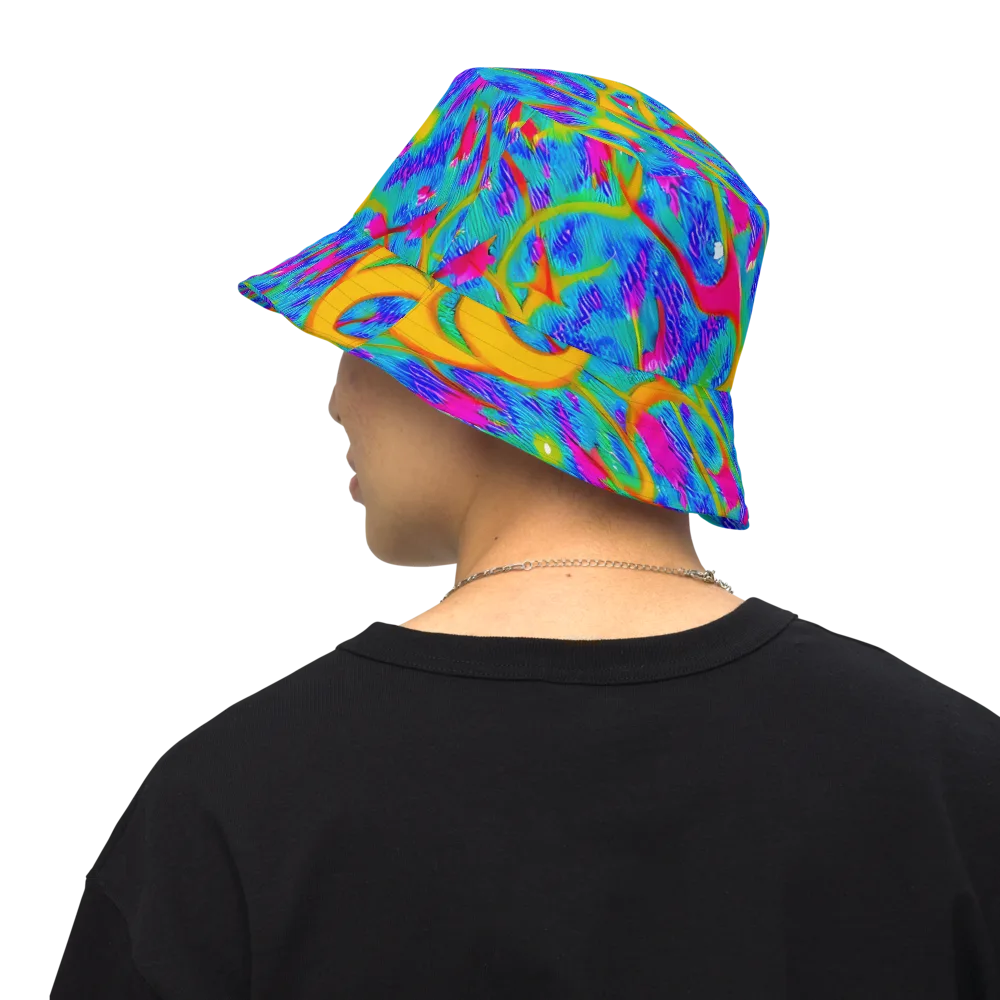 Vivid Mirage on Reversible Bucket Hat — Back Inside