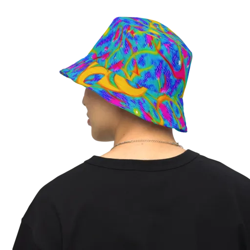 Vivid Mirage on a Reversible Bucket Hat