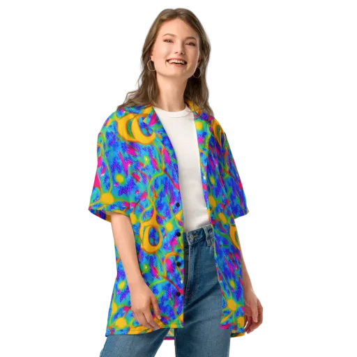 Vivid Mirage on a Button Shirt