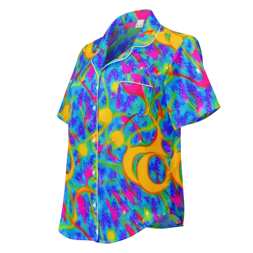 Vivid Mirage on a Women's Short Sleeve Pajama Top