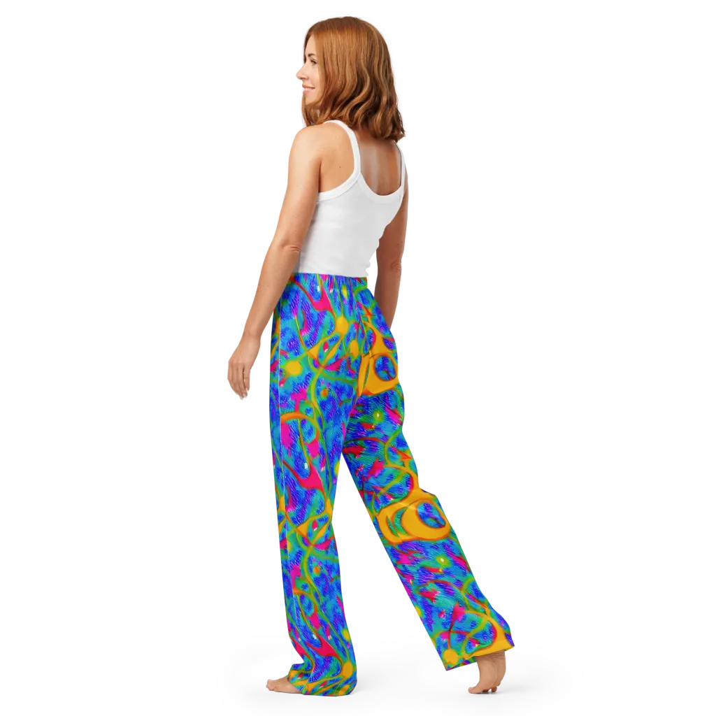 Vivid Mirage on Women's Pajama Pants — Back