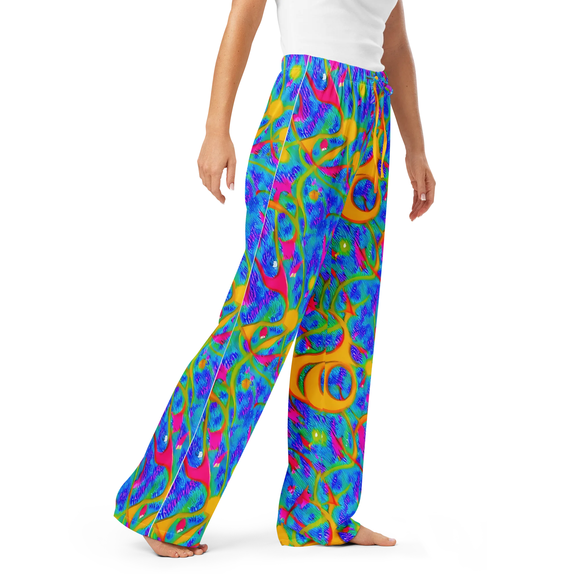 Vivid Mirage on Women's Pajama Pants — Right Front