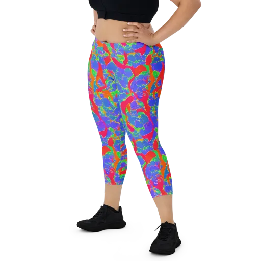 Ultraviolet Shards on a Capri Leggings