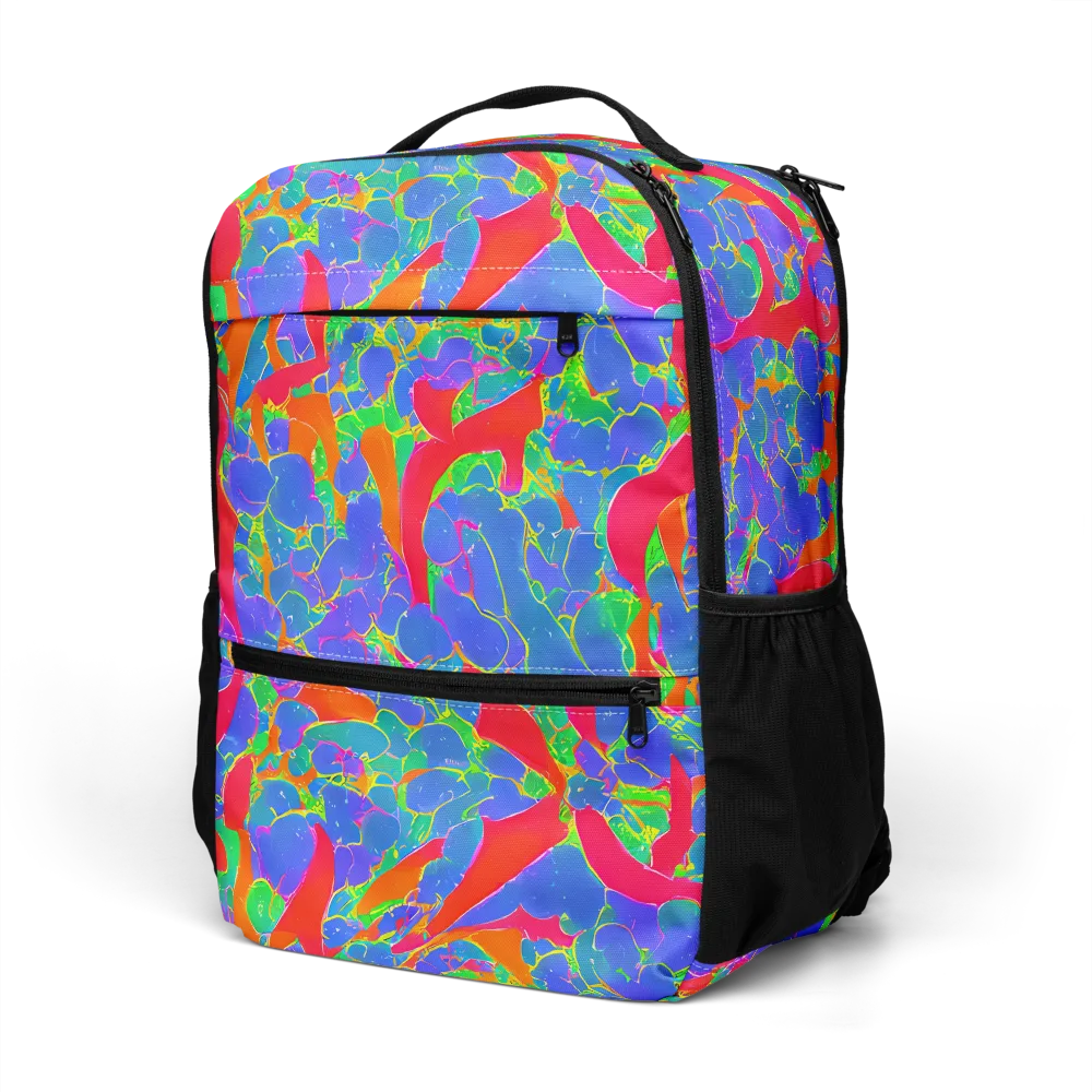 Ultraviolet Shards on Utility Backpack — Left Front