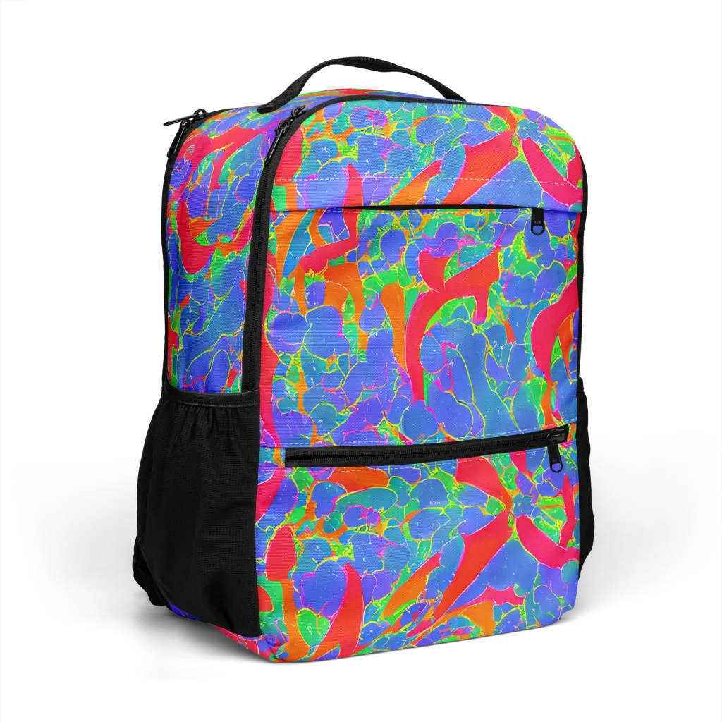 Ultraviolet Shards on Utility Backpack — Right Front