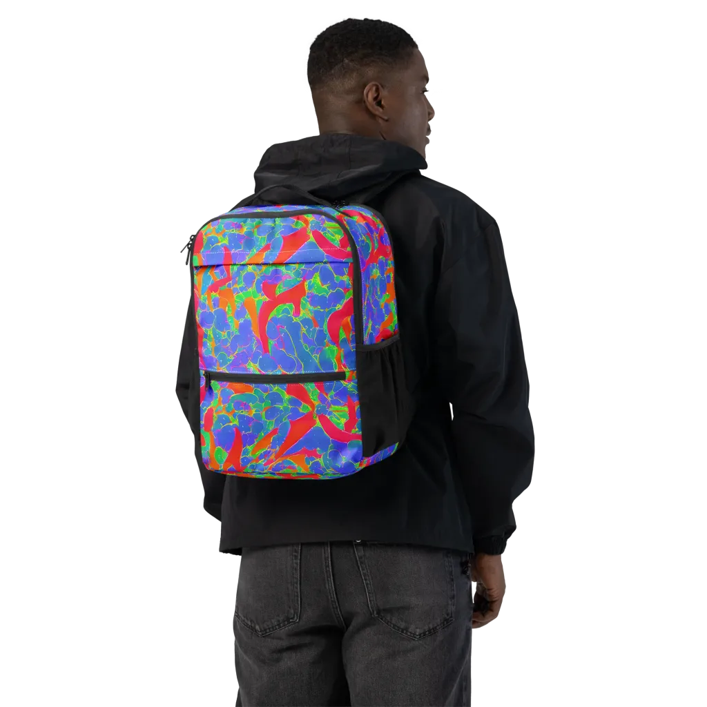 Ultraviolet Shards on Utility Backpack — Back