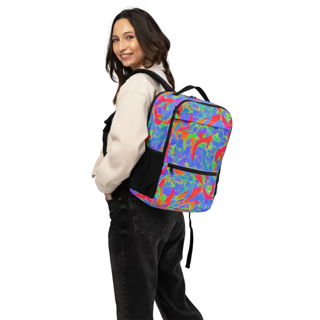 Ultraviolet Shards on Utility Backpack — Back