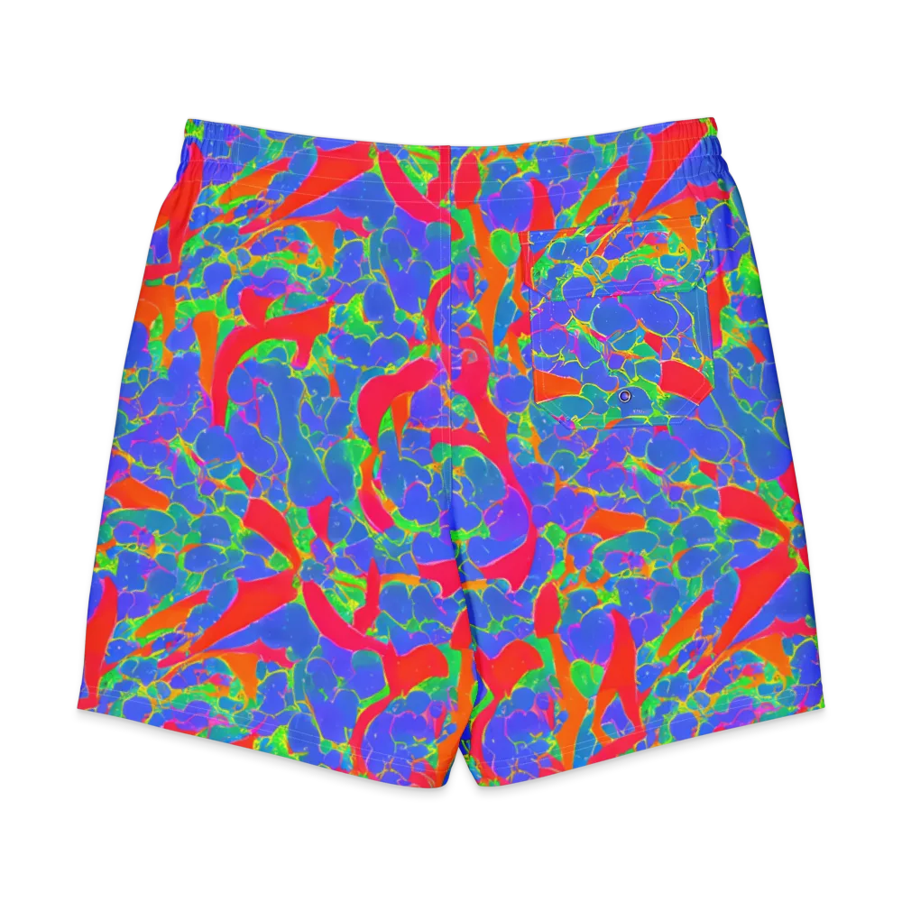 Ultraviolet Shards on Men's Board Shorts — Back
