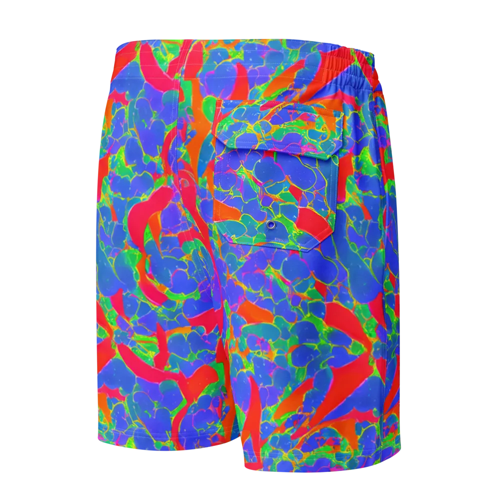 Ultraviolet Shards on Men's Board Shorts — Back