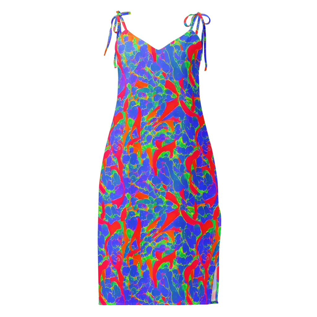 Ultraviolet Shards on Slip Dress — Front