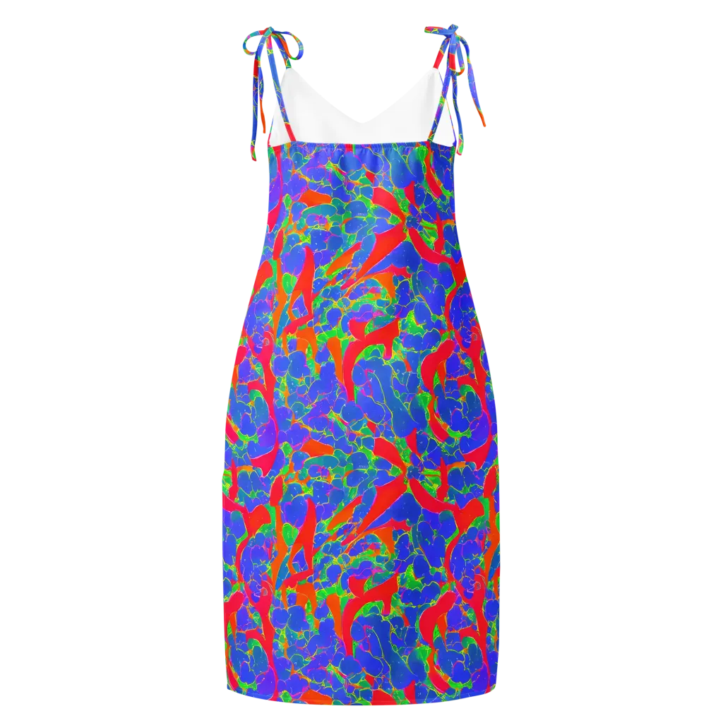 Ultraviolet Shards on Slip Dress — Back