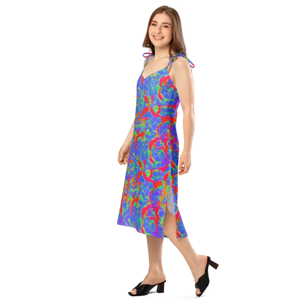 Ultraviolet Shards on Slip Dress — Left Front