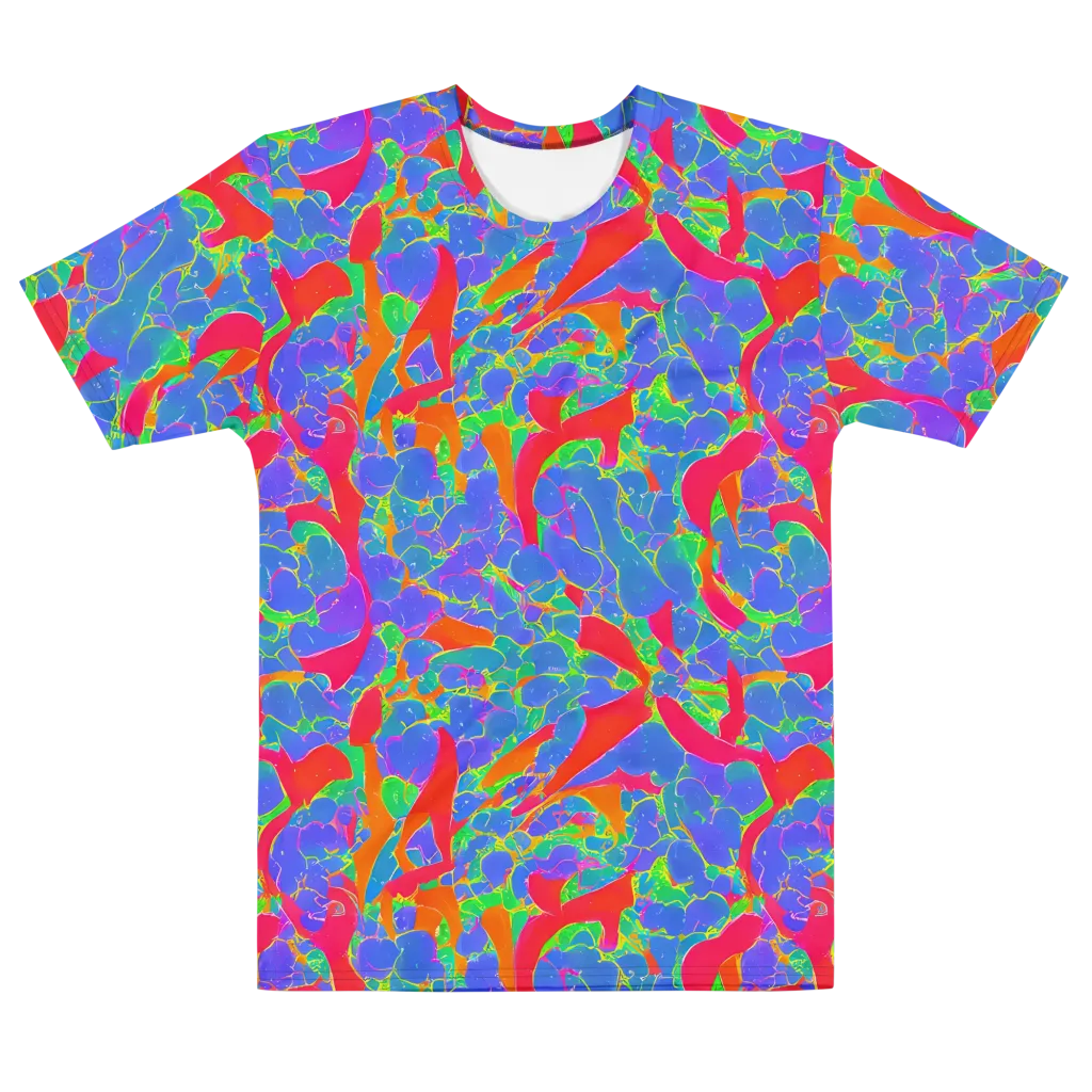Ultraviolet Shards on Men's Cotton Crew Neck T-Shirt — Front