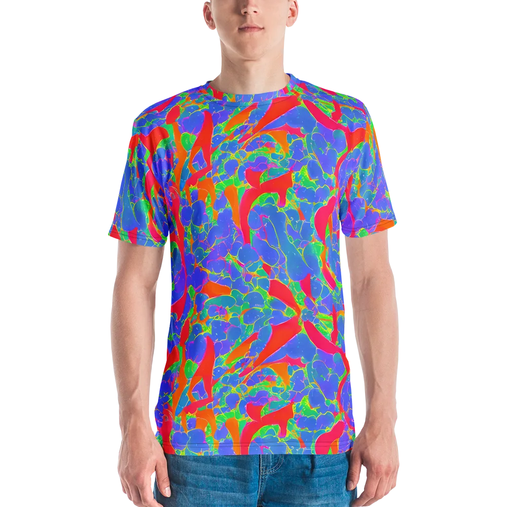 Ultraviolet Shards on Men's Crew Neck T-Shirt — Front