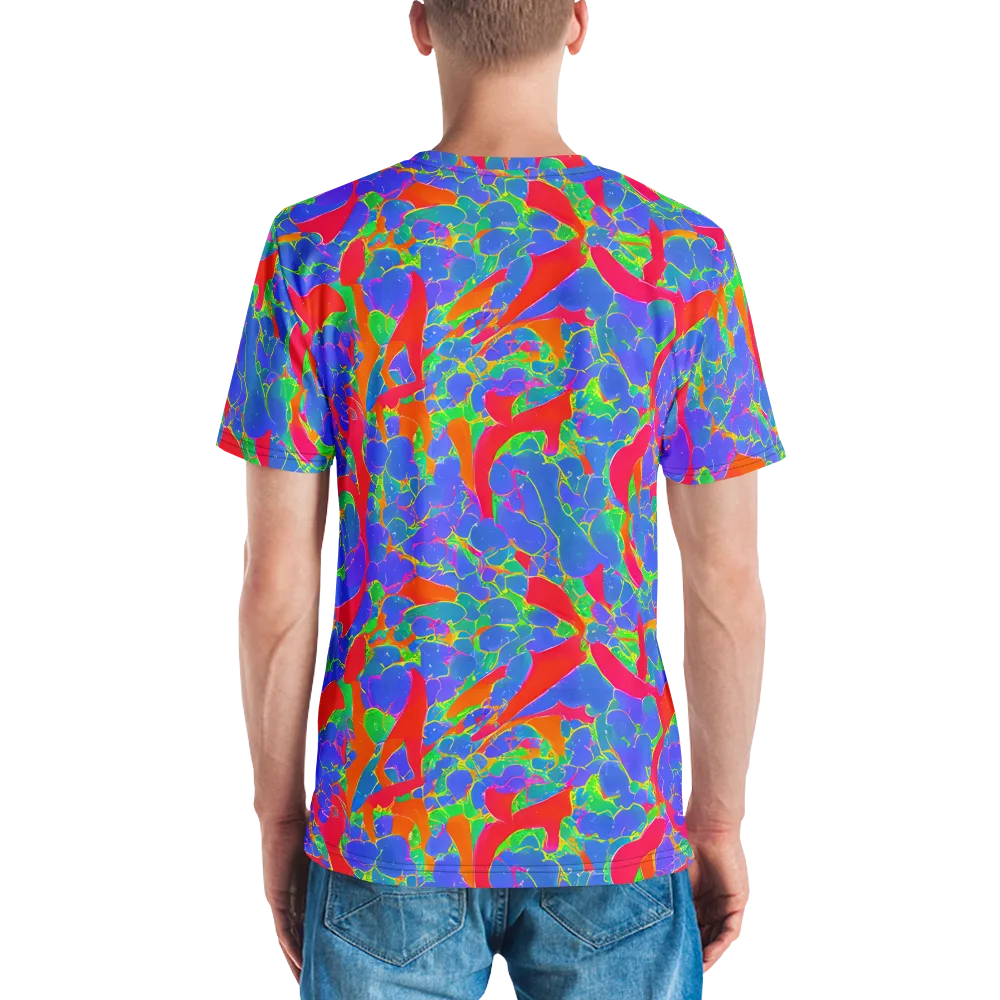 Ultraviolet Shards on Men's Crew Neck T-Shirt — Back