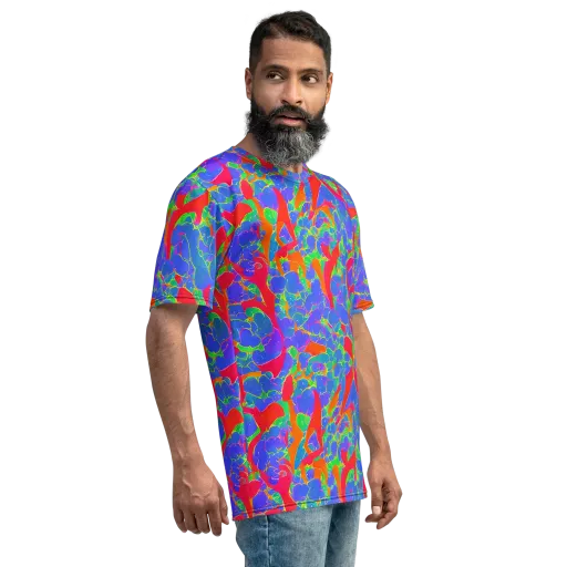 Ultraviolet Shards on a Men's Crew Neck T-Shirt