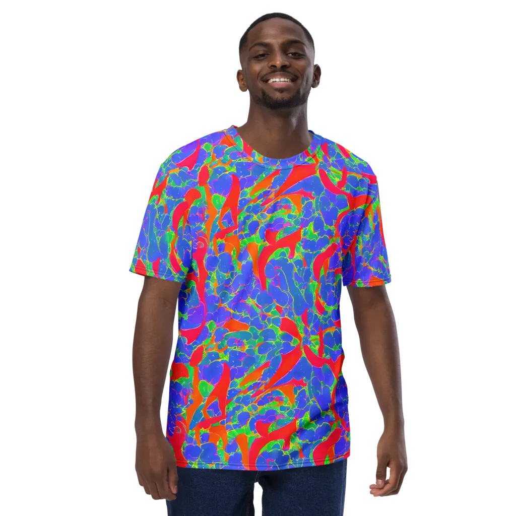 Ultraviolet Shards on Men's Crew Neck T-Shirt — Front