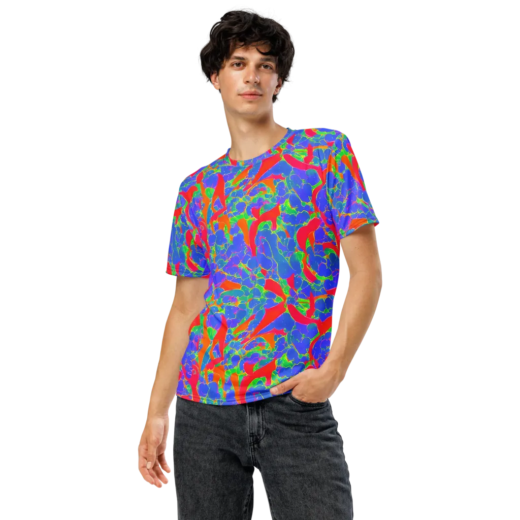 Ultraviolet Shards on Men's Crew Neck T-Shirt — Front