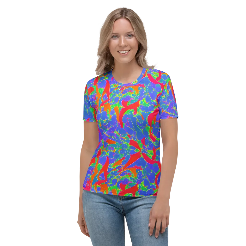 Ultraviolet Shards on Women's Crew Neck T-Shirt — Front