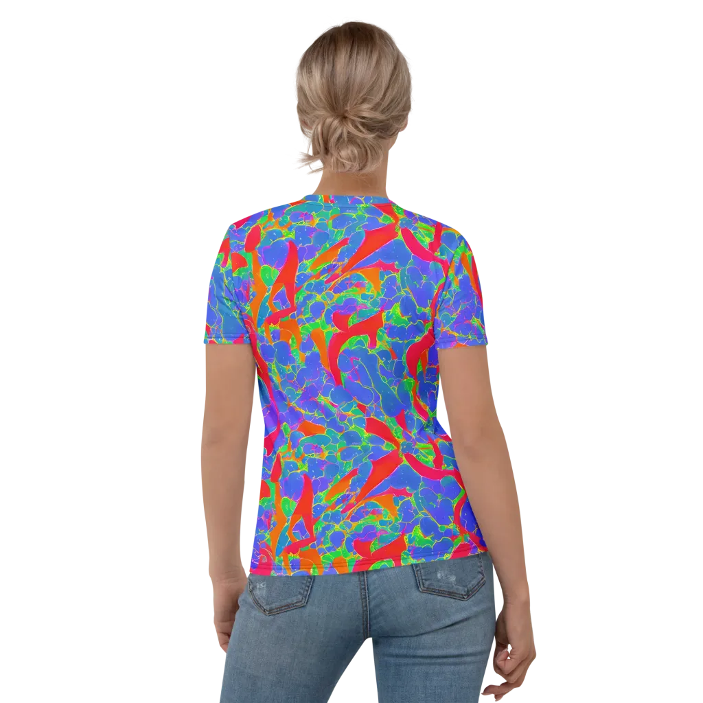 Ultraviolet Shards on Women's Crew Neck T-Shirt — Back