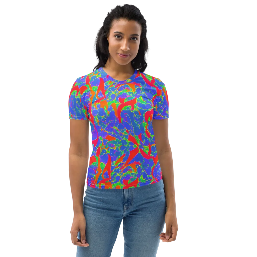 Ultraviolet Shards on Women's Crew Neck T-Shirt — Front
