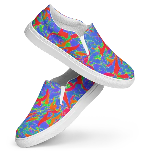 Ultraviolet Shards on a Women's Slip-On Canvas Shoes
