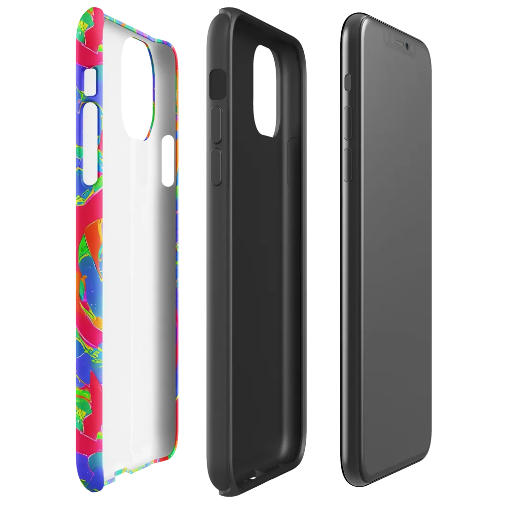 Ultraviolet Shards on Tough Case for iPhone® — Right