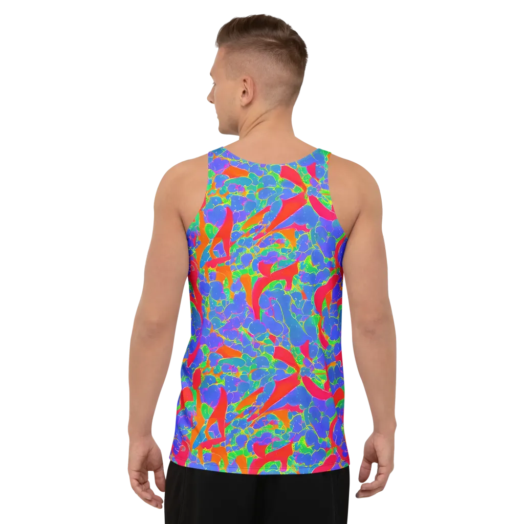 Ultraviolet Shards on Men's Tank Top — Back