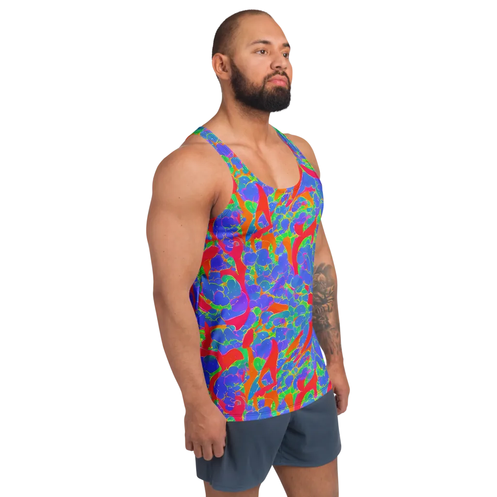 Ultraviolet Shards on Men's Tank Top — Right Front