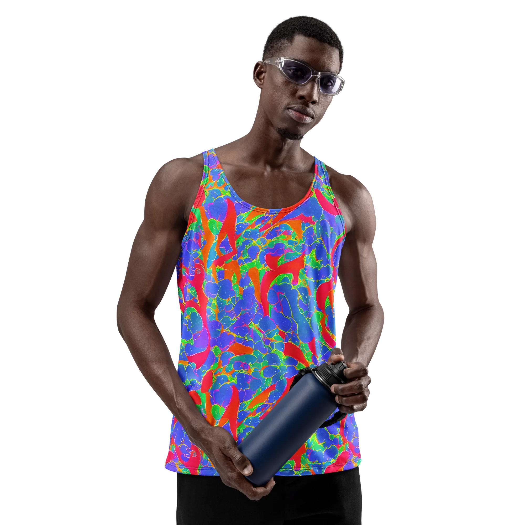 Ultraviolet Shards on Men's Tank Top — Front