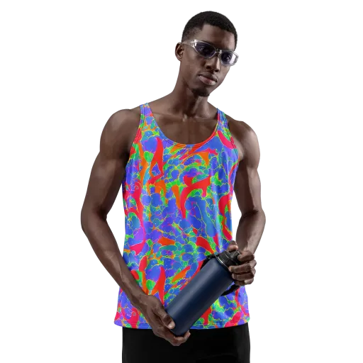Ultraviolet Shards on a Men's Tank Top