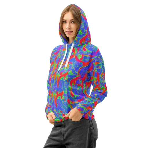 Ultraviolet Shards on a Cotton Hoodie
