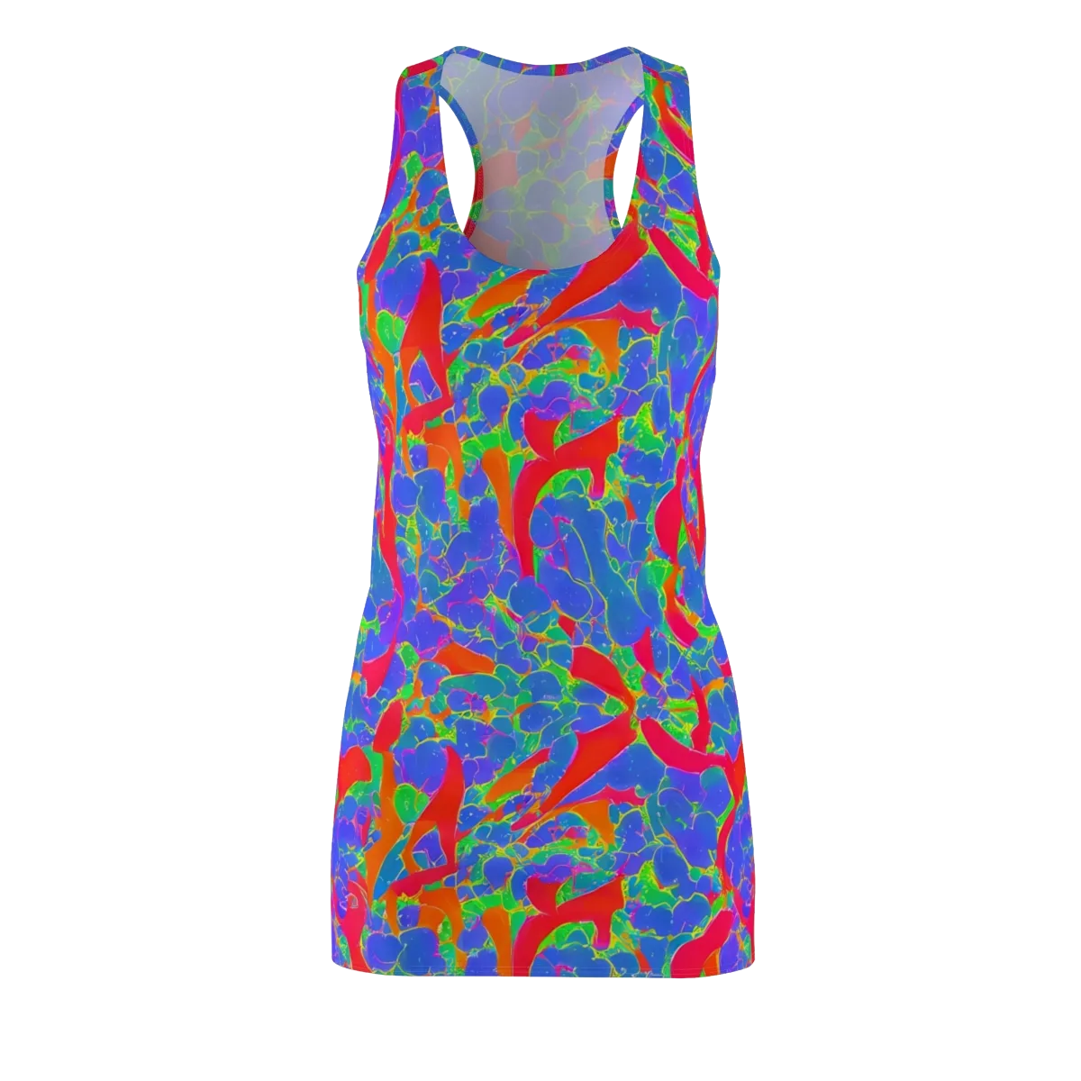 Ultraviolet Shards on Racerback Dress — Front