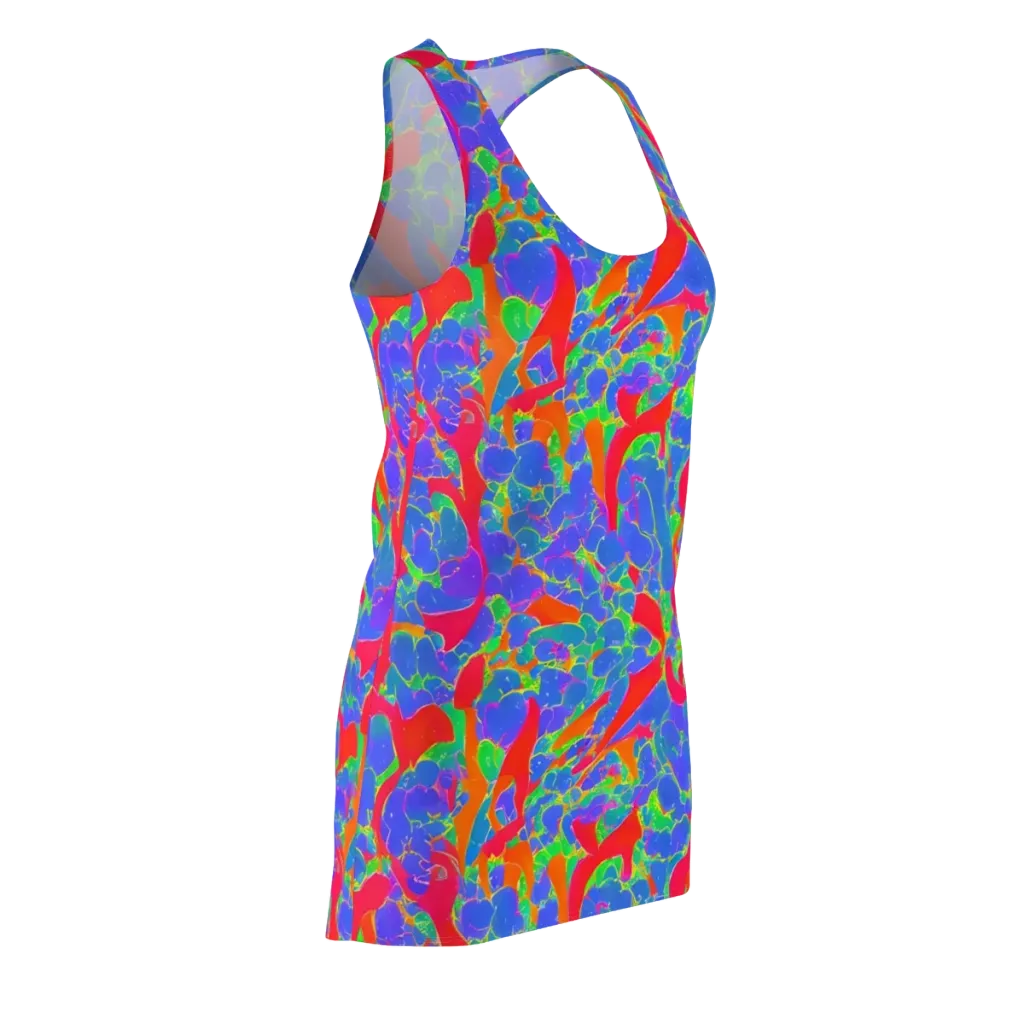 Ultraviolet Shards on Racerback Dress — Front Side