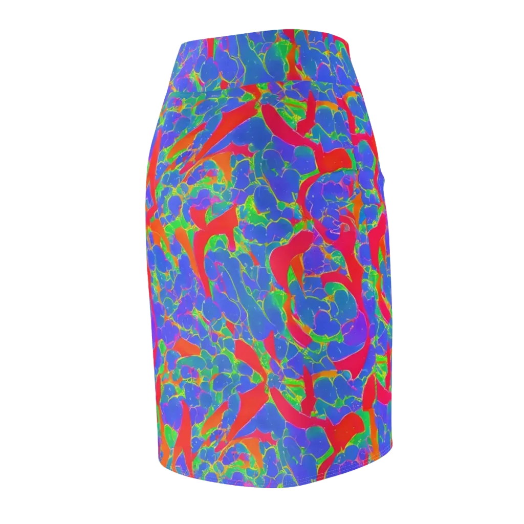 Ultraviolet Shards on Pencil Skirt — Back Side
