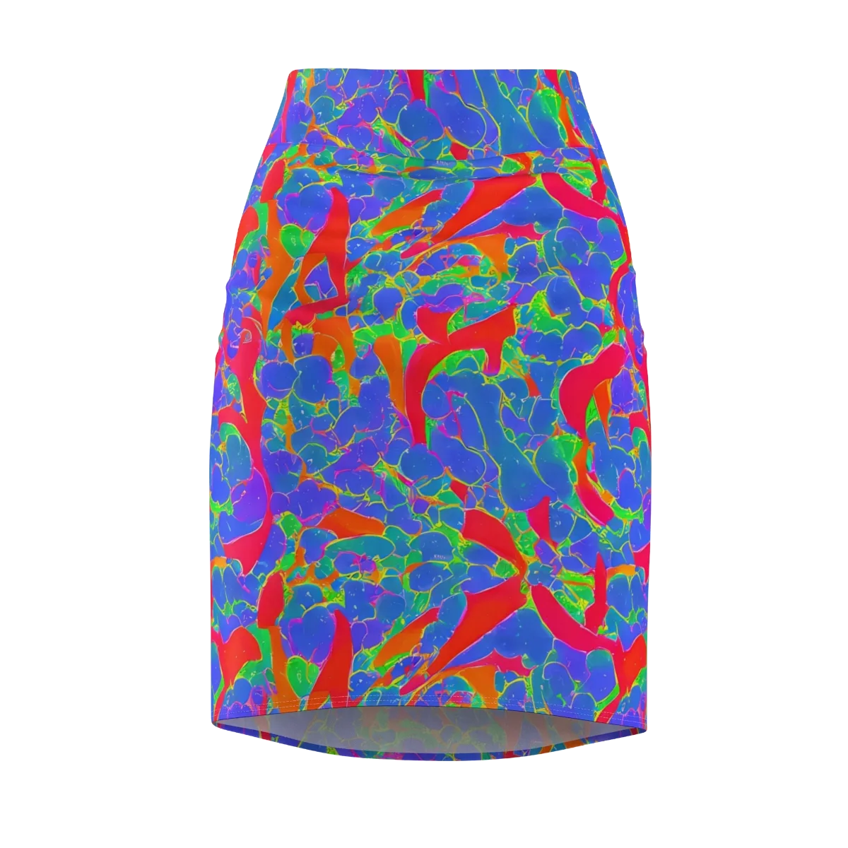 Ultraviolet Shards on Pencil Skirt — Front