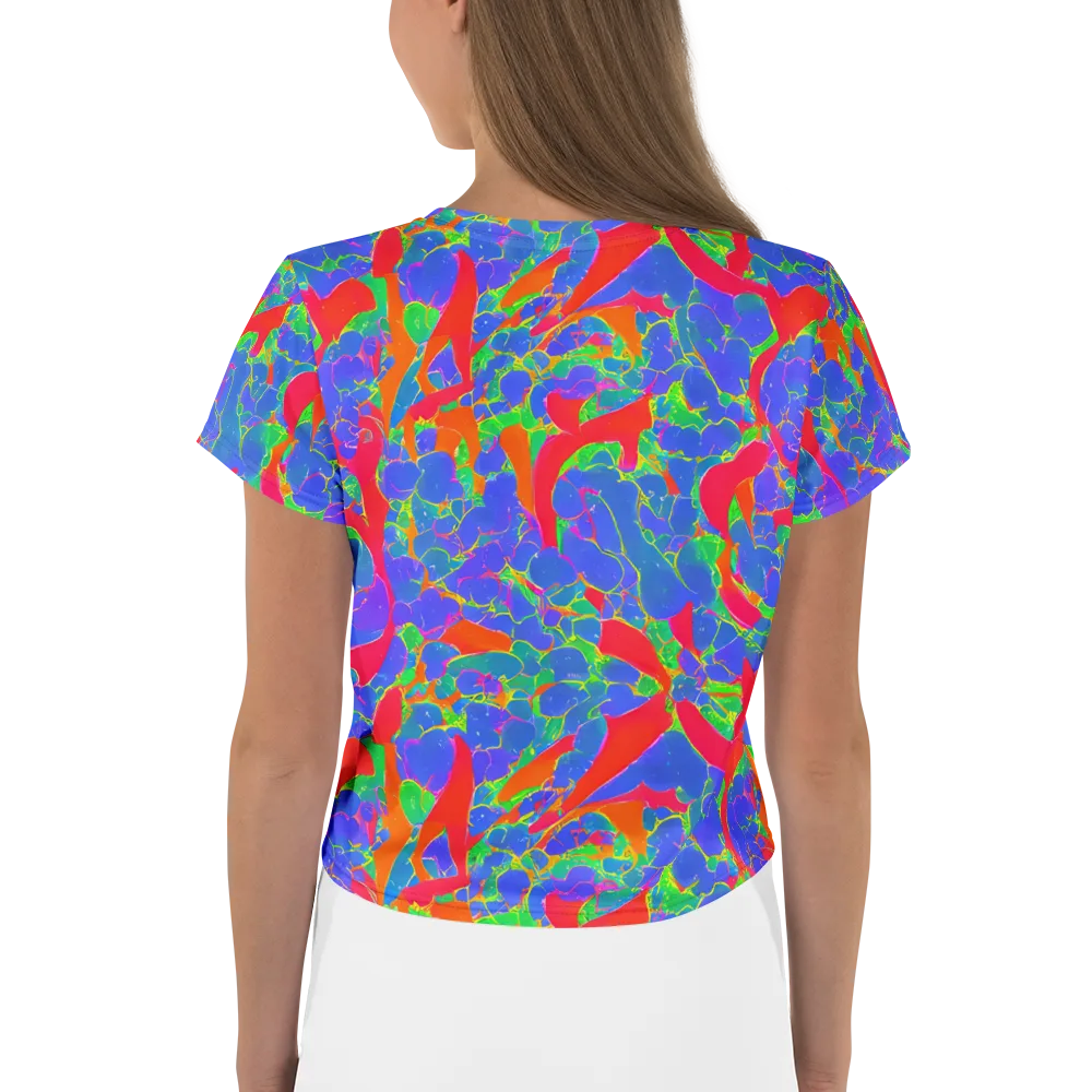 Ultraviolet Shards on Crop Tee — Back