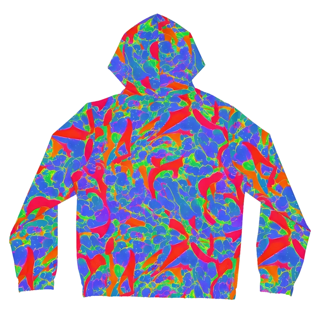 Ultraviolet Shards on Women's Full-Zip Hoodie — Back